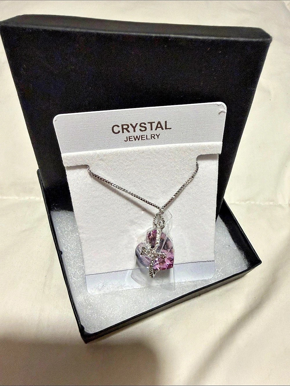 Foxy Lady Jewelry Crystal Jewelry Purple Crystal Pendant Necklace NWT Mom pendan